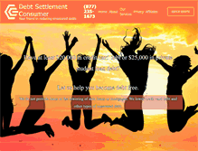 Tablet Screenshot of debtsettlementconsumer.com